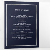 Blauw zilveren zilveren fotodrievoudig begrafenisp drieluik aankondiging (Binnenzijde eerst)