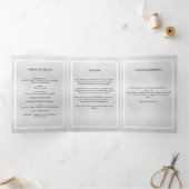 Blauw zilveren zilveren fotodrievoudig begrafenisp drieluik aankondiging (Binnen)