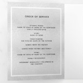 Blauw zilveren zilveren fotodrievoudig begrafenisp drieluik aankondiging (Binnenzijde eerst)