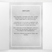 Blauw zilveren zilveren fotodrievoudig begrafenisp drieluik aankondiging (Binnenkant midden)