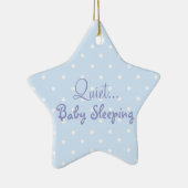 Blauw zoemeltje slaapdeurbord keramisch ornament (Rechts)