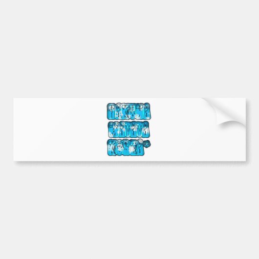 Blauw Zombi Design Hakuna Matata K Bumpersticker (Voorkant)