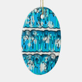 Blauw  Zombi Design Hakuna Matata K Keramisch Ornament (Rechts)