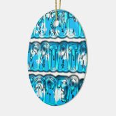 Blauw  Zombi Design Hakuna Matata K Keramisch Ornament (Links)