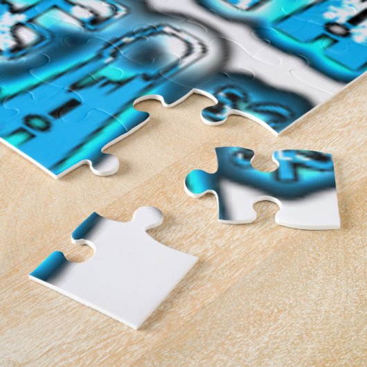 Blauw Zombi Design Hakuna Matata K Legpuzzel (Zijkant)