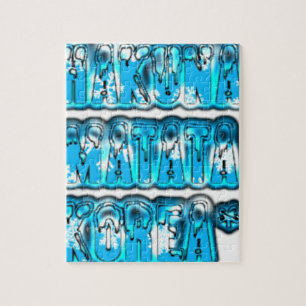 Blauw  Zombi Design Hakuna Matata K Legpuzzel