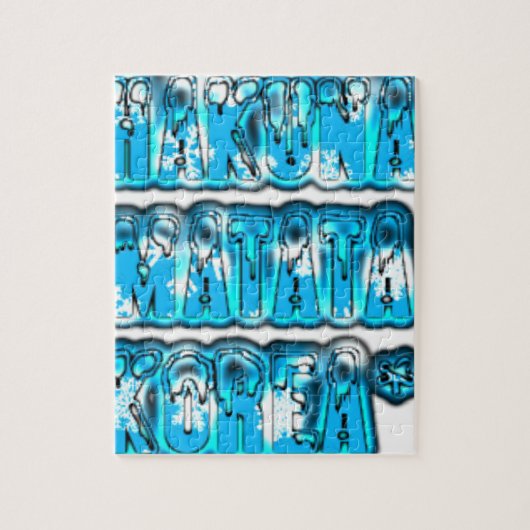 Blauw Zombi Design Hakuna Matata K Legpuzzel (Verticaal)