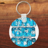Blauw  Zombi Design Hakuna Matata K Sleutelhanger (Voorkant)