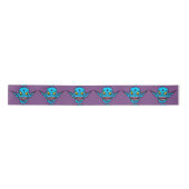 blauw zombie troll demon ribbon satijnen lint (Voorkant)