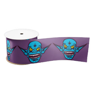 blauw zombie troll demon ribbon satijnen lint