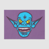 blauw zombie troll demon tissue paper tissuepapier (Voorkant)