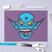 blauw zombie troll demon tissue paper tissuepapier (Craft)