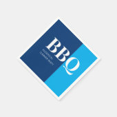 Blauw zomer BBQ-feest  Servet (Hoek)