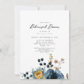 Blauw & zonnebloem bloemenshowproef  kaart (Voorkant)