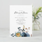 Blauw & zonnebloem bloemenshowproef  kaart (Staand voorkant)