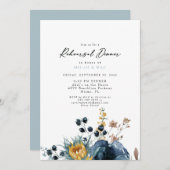 Blauw & zonnebloem bloemenshowproef  kaart (Voorkant / Achterkant)