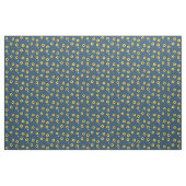 blauw zonnebloempatroon stof (Yard (91,4 cm))