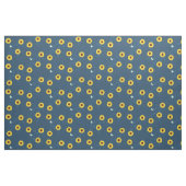 blauw zonnebloempatroon stof (Fat Quarter)