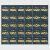 Blauw Zonneschijn Bruiloft Inpakpapier Rustiek (Vlak)