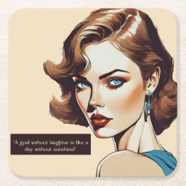 BLAUW  ZONNESCHIJN QUOTE KARTONNEN ONDERZETTERS