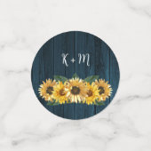 Blauw Zonnesymbool Trouwfeest Confetti (Kleine voorkant)