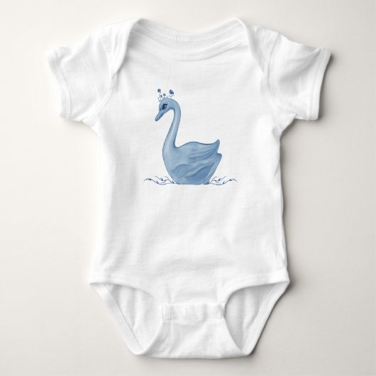 Blauw zwaan T-shirt (Voorkant)