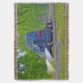 Blauw zwaar vrachtwagen - minuscule belasting op d deken (Voorkant Verticaal)