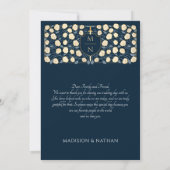 Blauw Zwaard & Schild Middeleeuwse Fantasie Bruilo Bedankkaart (Achterkant)