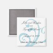 Blauw Zwak sparen de Vertrouwde Datum Magnet (Voorkant / Achterkant)