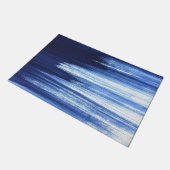 blauw & zwart abstract deurmat (Schuin)