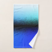 Blauw Zwart Abstract Kunstwerk Bad Handdoek (Handdoek)