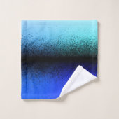 Blauw Zwart Abstract Kunstwerk Bad Handdoek (Wasdoekje)