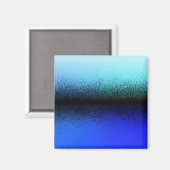 Blauw Zwart Abstract Kunstwerk Magneet (Voorkant / Achterkant)