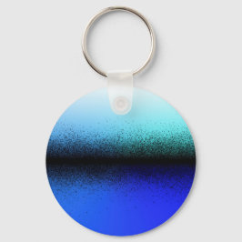 Blauw Zwart Abstract Kunstwerk Sleutelhanger