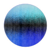 Blauw Zwart Abstract Kunstwerk Snijplank (Voorkant)