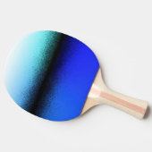 Blauw Zwart Abstract Kunstwerk Tafeltennisbatje (Zijkant)