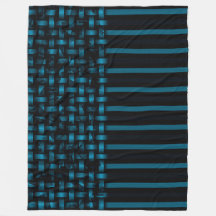 Blauw Zwart Abstract Weefpatroon