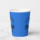 Blauw Zwart Afstuderen gepersonaliseerde afstudeer Papieren Bekers (Links)