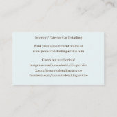 Blauw Zwart Amerikaanse Spierwagen Visitekaartje (Achterkant)