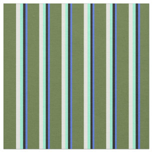 Blauw, zwart, Aquamarine, wit en donkerrood Stof