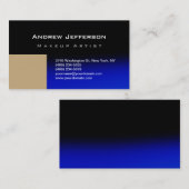 Blauw Zwart Beige Professioneel Artist Visitekaart Visitekaartje (Voorkant / Achterkant)