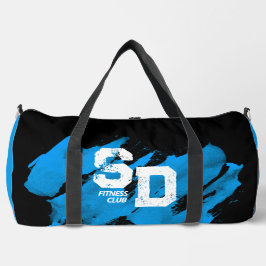 Blauw & Zwart Borstelig Fitness Tas