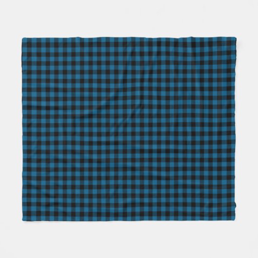 Blauw zwart buffel houthakker check geruite patroo fleece deken (Voorkant (Horizontaal))