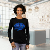 Blauw Zwart Chicago Skyline Tri-Blend Shirt