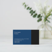Blauw Zwart Consultant Visitekaartje (Staand voorkant)