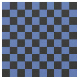 Blauw & Zwart Dambordpatroon Stof