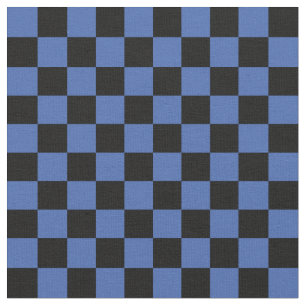 Blauw & Zwart Dambordpatroon Stof