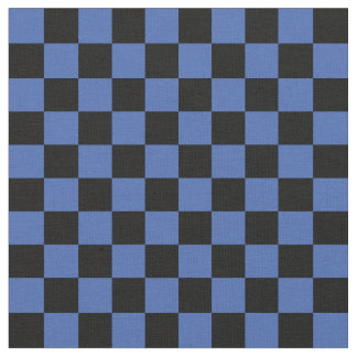 Blauw & Zwart Dambordpatroon Stof