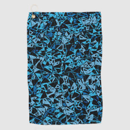 Blauw Zwart Driehoek Patroon Golfhanddoek