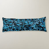 Blauw Zwart Driehoek Patroon Lichaamskussen (Achterkant)
